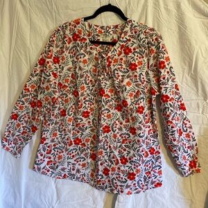 XL Red and White Flowered Top from Style & Company